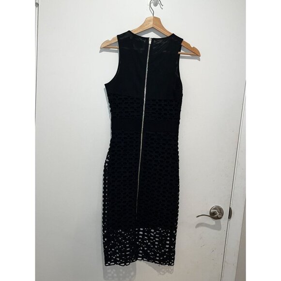 Maje Black Rimini Crochet Midi  Dress Women's Size 1 Small - Picture 8 of 12